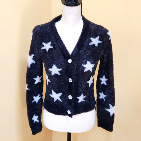 SO Gem Button-up Star Plush Sweater - XL Child - Picture 1 of 6
